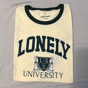 Lonely Ghost University tee shirt